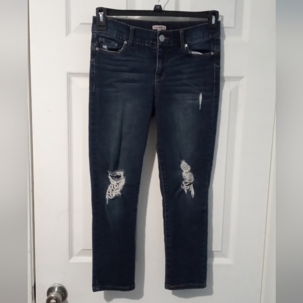 Juicy Couture Midnight Blue Ripped Skinny Jeans